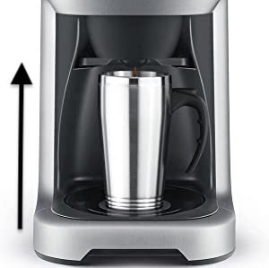 the breville grind and brew can easily accommodate a tall cup