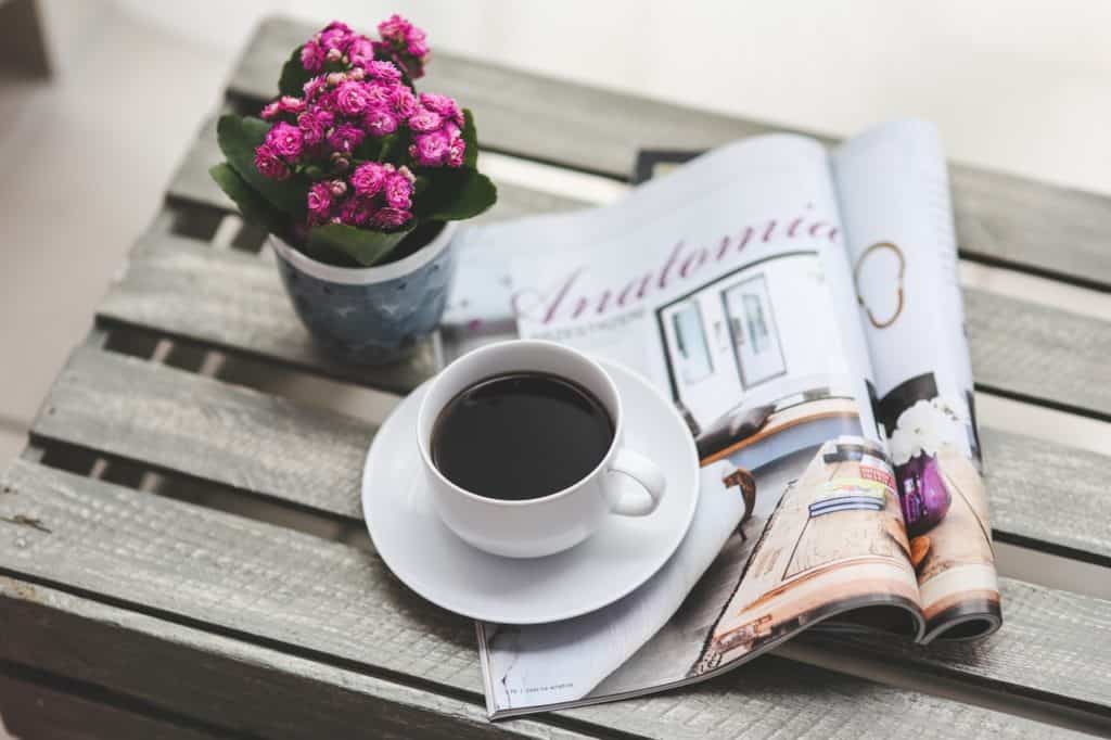 cup of coffee on a table