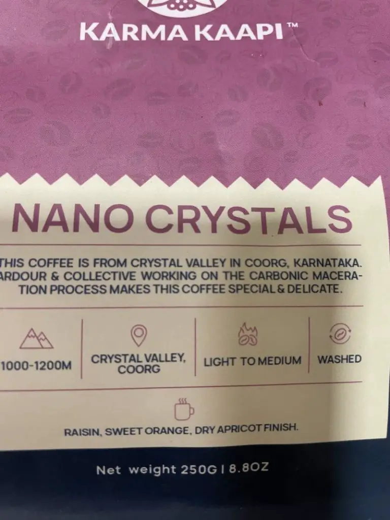 coffee bag label