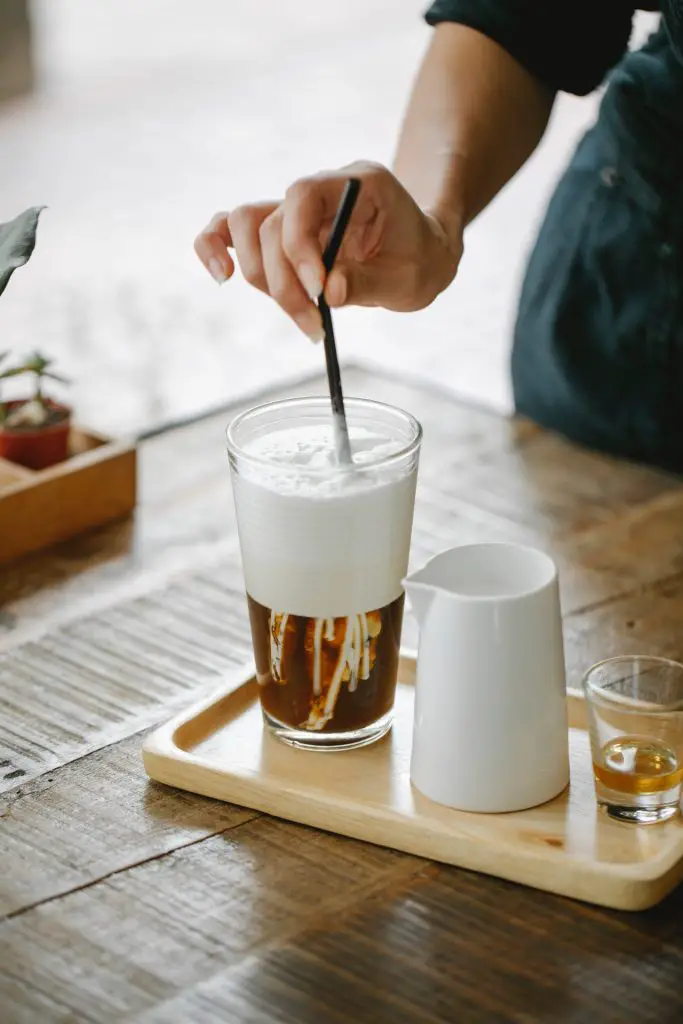 cold brew coffee with milk