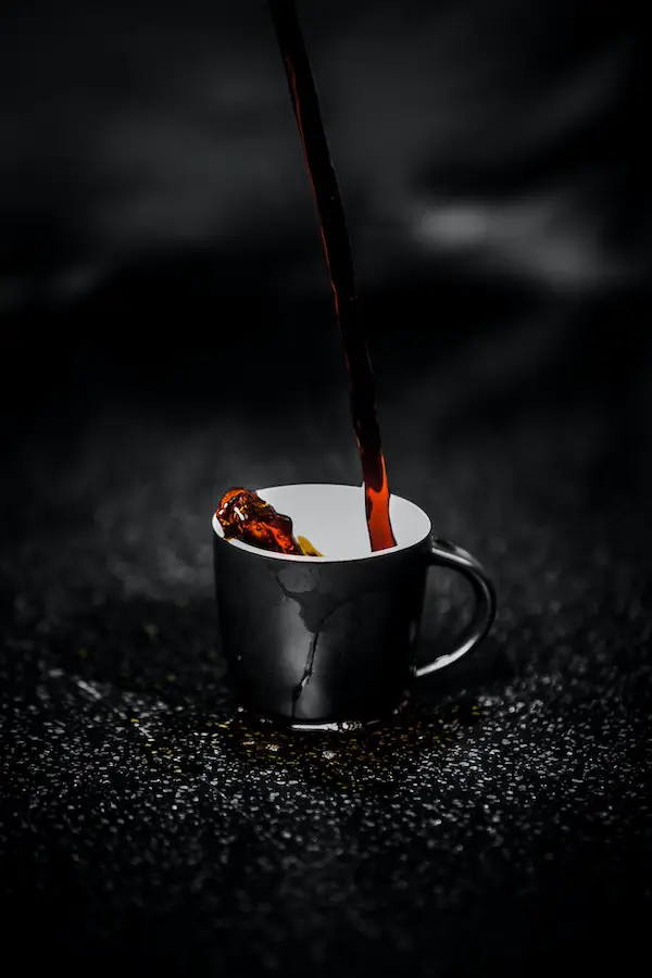 pouring a cup of coffee